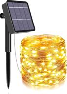 🌞 solar string lights outdoor - 240 leds & 80 ft ultra long solar light with 1200 mah battery backup - 8 modes solar fairy lights for garden patio yard party decoration (1pack - warm white) логотип