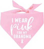 🎀 tees &amp; tails pink support breast cancer awareness dog bandana (hot pink or baby pink) for my grandma логотип