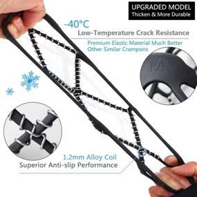 img 2 attached to MATTISAM Crampons: Universal Size Traction Cleats for Walking on Snow and Ice, Lightweight Ice 🏔️ Grips with Safety Straps, Storage Bag - Anti-Slip Snow Grips Ideal for Hiking, Jogging & More