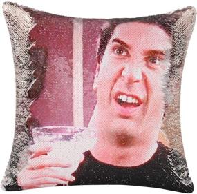 img 3 attached to 😍 JASEN Reversible Mermaid Pillow with Ross Geller Sequins - Funny Magic Sequin Pillow Cover - Decorative Pillow Cover 16"x16