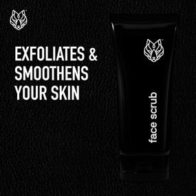 img 2 attached to 🐺 Black Wolf Men’s Face Scrub: 3 Fl Oz Walnut Shells and Bamboo Stem for Exfoliating and Smoothing Skin - Hydrating Sugar Technology Blend for All Skin Types