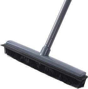 img 4 attached to 🧹 LCF Rubber Broom: Ultimate Pet Hair Remover and Floor Brush with Squeegee - 2in1 Cleaning Tool for Carpet and Hardwood Floors