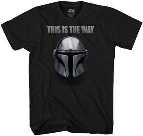 img 1 attached to 🌟 Black & Large Star Mandalorian Men's Clothing T-Shirt