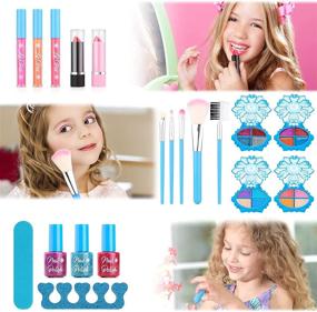 img 1 attached to 👑 Washable Princess Starter Cosmetic Dress Up & Pretend Play Makeup