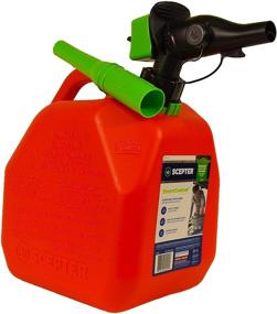 img 4 attached to 🔴 Scepter FR1G252 2 Gallon Gas Can with Spill Proof SmartControl Spout and Bonus Funnel for Fuel Storage, Red