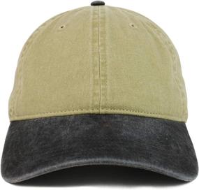 img 3 attached to XXL Oversize Big Washed Cotton Pigment Dyed Unstructured Baseball Cap by Armycrew