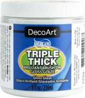 decoart tg01-36 triple thick gloss glaze: enhance your crafts with a stunning 8-ounce triple thick gloss glaze (jar) logo