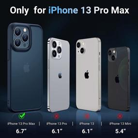 img 3 attached to 📱 TORRAS Shockproof iPhone 13 Pro Max Case, Military Drop Protection Translucent Matte Slim Fit Phone Case 6.7 Inch, Guardian Series in Black - Compatible for iPhone 13 Pro Max