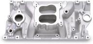 high-performance edelbrock 2116 performer vortec aluminum intake manifold for enhanced engine efficiency logo