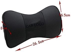 img 1 attached to Enhance Comfort and Support with 2 PCS Black Car Neck Pillow for Cadillac