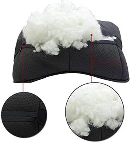img 2 attached to Enhance Comfort and Support with 2 PCS Black Car Neck Pillow for Cadillac