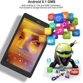 img 1 attached to Планшет на Android 9.0 Pie с диагональю 8 дюймов, 2 ГБ ОЗУ, 16 ГБ памяти, IPS HD-дисплеем 1280x800, Wi-Fi, Bluetooth, четырехъядерным - Черный