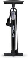 high pressure floor bicycle tire pump - hycline bike pump for road mountain commuter bike tire, presta and schrader valve compatible, 150/160 psi, suitable for ball and air cushion logo