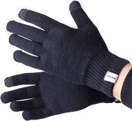 🧤 optimized ski glove liner: pure athlete merino wool winter gloves with touch screen technology for skiing and cold weather логотип