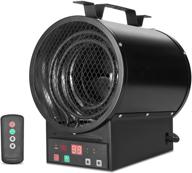 🔥 toningio electric garage space heater with bracket - 2-in-1 portable/wall mountable, remote control and thermostat - 240-volt, heats up to 450 square feet - black logo