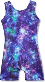 img 4 attached to 🤸 Toddlers Gymnastics Leotards: Biketards Unicorn, Dinosaur, Rainbow, Mermaid, Leopard, Donut & Galaxy Prints