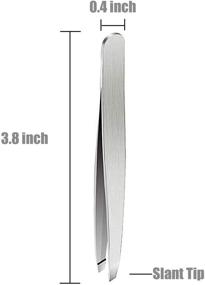 img 3 attached to 💅 Precision Slant Tweezers – High-Quality Stainless Steel Eyebrow Tweezers for Professional Beauty Care (Single-Silver)