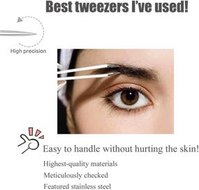 img 1 attached to 💅 Precision Slant Tweezers – High-Quality Stainless Steel Eyebrow Tweezers for Professional Beauty Care (Single-Silver)