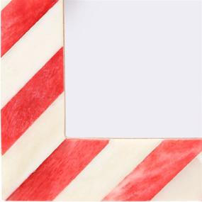 img 1 attached to 🖼️ Chevron Herringbone Handicrafts Home Picture Photo Frame: Vintage Wall Décor Gift Frames in Red - 4x6 Size