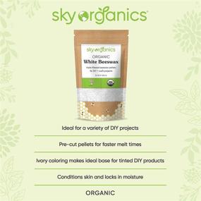 img 2 attached to 🕯️ Sky Organics 1lb Organic White Beeswax Pellets: Pure, USDA Certified & Pesticide-free | Triple Filtered Pastilles for DIY Candles, Skin Care & Lip Balm