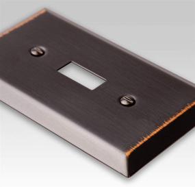 img 3 attached to 🔲 AMERELLE 2 Toggle Wallplate in Aged Bronze Finish, Model 163TTDB-BRZ