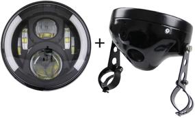 img 4 attached to 🏍️ SKTYANTS 7-Inch LED Headlights + Housing Bucket with DRL Turn Signal Lights for Harley-Davidson Motorcycles