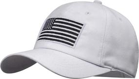 img 4 attached to Low-Profile Adjustable American Flag Hat - Unisex Baseball Cap, Perfect for Outdoor Activities - Plain Dad Hat with USA Design