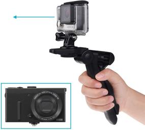 img 2 attached to 📷 CamKix 2in1 Handgrip and Tabletop Tripod - Compatible with GoPro Hero 7, 6, 5, 4, Black, Session, Hero 4, Session, Black, Silver, Hero+ LCD, 3+, 3, DJI Osmo Action, and more