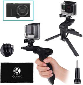img 4 attached to 📷 CamKix 2in1 Handgrip and Tabletop Tripod - Compatible with GoPro Hero 7, 6, 5, 4, Black, Session, Hero 4, Session, Black, Silver, Hero+ LCD, 3+, 3, DJI Osmo Action, and more