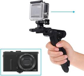 img 1 attached to 📷 CamKix 2in1 Handgrip and Tabletop Tripod - Compatible with GoPro Hero 7, 6, 5, 4, Black, Session, Hero 4, Session, Black, Silver, Hero+ LCD, 3+, 3, DJI Osmo Action, and more