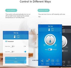 img 2 attached to 🔌 Enhanced Sonoff TH16 WiFi Smart Switch: Temperature and Humidity Monitor for DIY Smart Home, Alexa Compatible (16A)