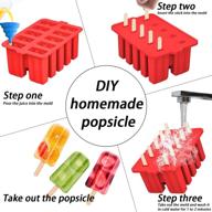 🍦 waybesty 10-cavity homemade popsicle molds - food grade silicone frozen ice popsicle maker, bpa free - includes 50 popsicle sticks and 50 popsicle bags логотип