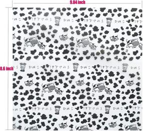 img 3 attached to Бумажные листы восковой бумаги - обертка для бутерброда, закусочная и упаковочные бумаги для ручных мыл, печенья и карамели (100 листов, в стиле коровы)