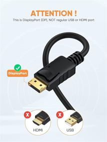 img 3 attached to 🔌 CableCreation Standard DisplayPort Cable with Plated Connector for Enhanced Performance