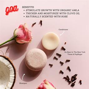 img 3 attached to 🌿 Luxury Ayurvedic Shampoo and Conditioner Bars Set: Growth Formula 'Goa' with Indian Gooseberry (Amla), Rose, Clove - Made in USA, Travel-Friendly, Plant-based, Zero-Waste & Vegan - Full Size 3.9oz