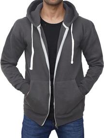 img 2 attached to Decrum Melange Charcoal Raglan Hoodie Men's Clothing for Active