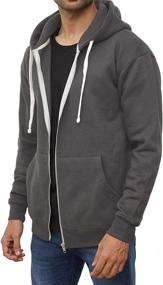 img 3 attached to Decrum Melange Charcoal Raglan Hoodie Men's Clothing for Active