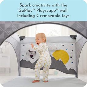 img 1 attached to 🧸 Century Play On Playard and Activity Center: 2-in-1 Playpen with Soft Toys and Zippered Door - Metro Style!