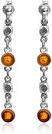 💎 ian and valeri co. amber fancy round dangly long stud earrings - exquisite jewelry for elegant styles logo