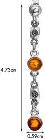 img 1 attached to 💎 Ian and Valeri Co. Amber Fancy Round Dangly Long Stud Earrings - Exquisite Jewelry for Elegant Styles