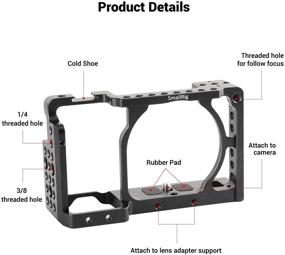 img 3 attached to SMALLRIG Camera Cage for Sony A6000 A6300 ILCE-6000 ILCE-6300 NEX7 - 1661: Review, Features, and Pricing