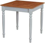 🍽️ ravenna home traditional dining table in gray and rustic honey pine - amazon's own brand 29" high logo