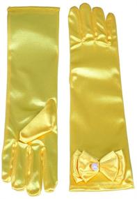img 1 attached to 🧤 Stylish Lusiyu Length Formal Pageant Yellow Gloves: Must-Have Accessories for Girls' Special Occasions