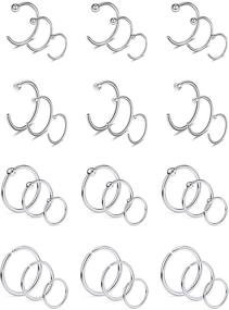 img 3 attached to SCERRING Stainless Cartilage Piercing Jewelry Women's Jewelry and Body Jewelry