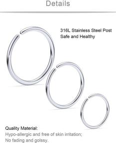 img 2 attached to SCERRING Stainless Cartilage Piercing Jewelry Women's Jewelry and Body Jewelry