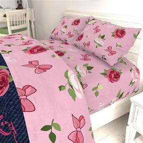 img 2 attached to 🌹 Nickelodeon JoJo Siwa Roses & Bows Twin Sheet Set - Super Soft and Cozy Kid’s Bedding