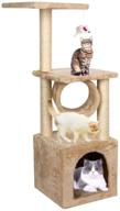 🐱 pet furniture: cat tree tower condo with plush perch, large perching platform, sisal scratching posts - ideal for kittens and medium-sized cats logo