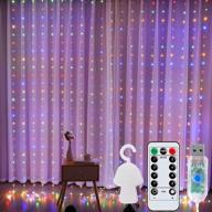 🌟 remote controlled led curtain lights - twinkly lights with usb and 10 light strings, perfect for bedroom, dormitory, and christmas decoration логотип