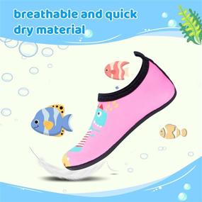 img 1 attached to RJVW Swim Toddler Non Slip Barefoot Boys' Shoes and Outdoor: Оптимальная обувь для водных занятий и игр