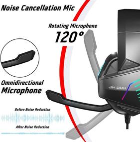 img 1 attached to Headset Surround Canceling Headphones Compatible